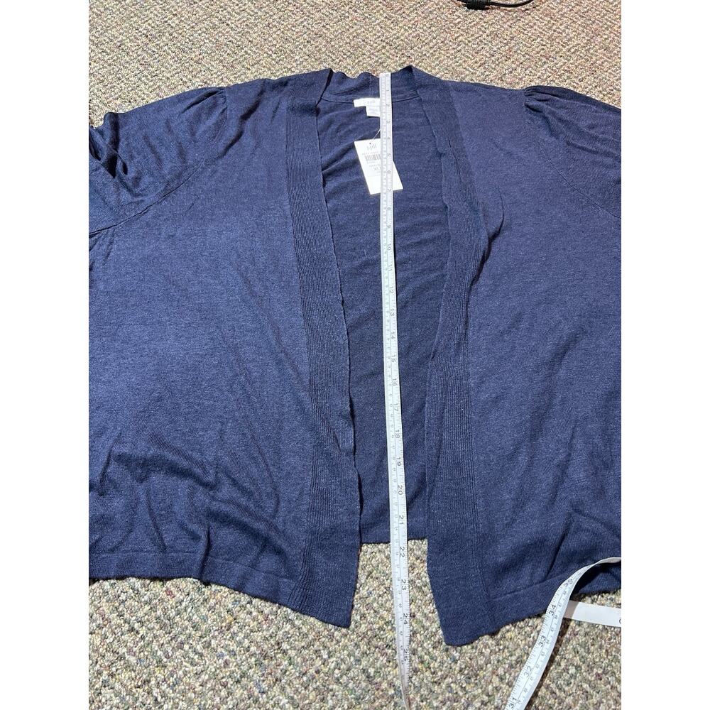 J. Jill Open Front Cardigan Navy Blue Womens Size XL Petite Casual Career NWT - Picture 6 of 9